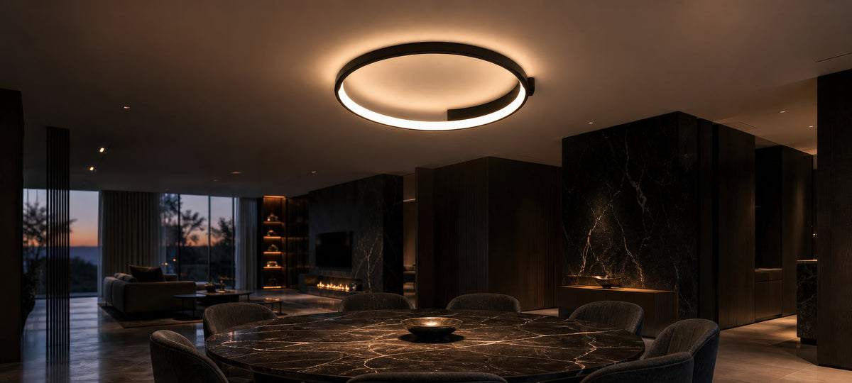 Lustra LED cu telecomanda LETIZIA 34W, Rotunda, lumina Rece/Calda/Neutra, Dimabila, Negru, imaginea 15