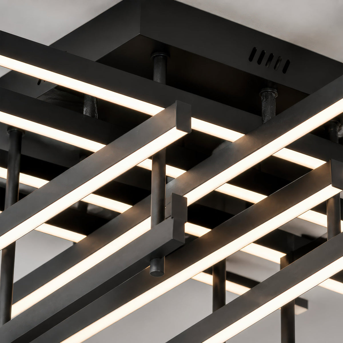 Lustra LED cu Telecomanda LINEX, 108W, 8 elemente, Lumina Rece/Calda/Neutra, Dimabila, Negru, imaginea 8
