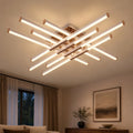 Lustra LED cu Telecomanda Axial, 98W, 8 Elemente, Lumina Rece/Clada/Neutra, Dimabila, Alb