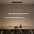 Lustra LED Suspendata cu Telecomanda, STRATA, 2 elemente, 37W, Lumina 3000/4000/6000K, Negru, Inaltime Reglabila