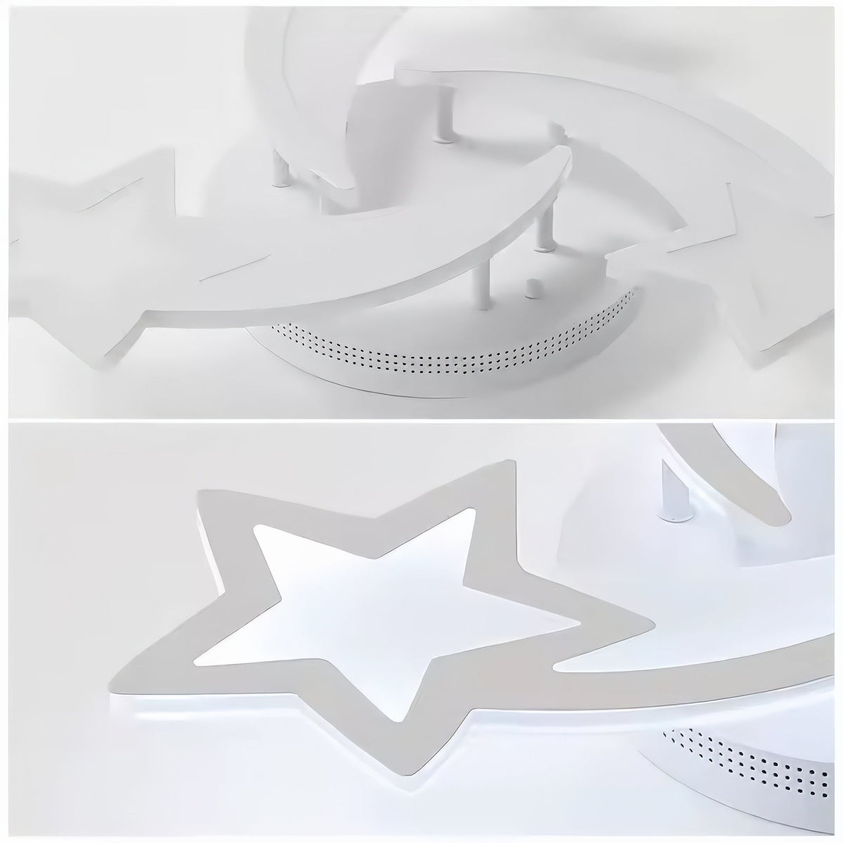Lustra LED cu telecomanda IPOMOEA 51W, 3 Stele, Lumina Rece/Calda/Neutra, Dimabila, Alb, Metal si Acril, imaginea 8