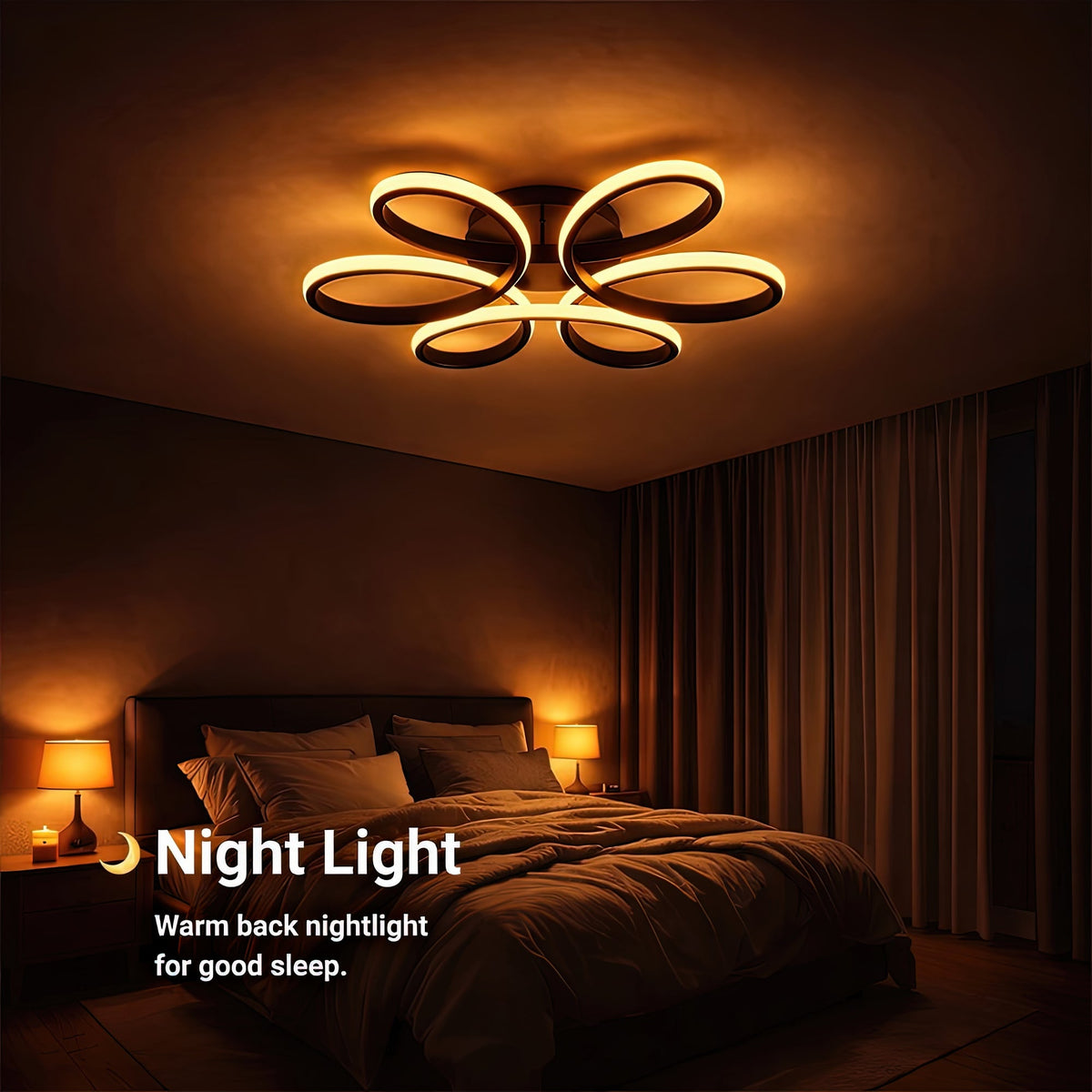 Lustra LED cu telecomanda HELIX 63W, lumina Rece/Calda/Neutra, Dimabila, Negru, imaginea 6