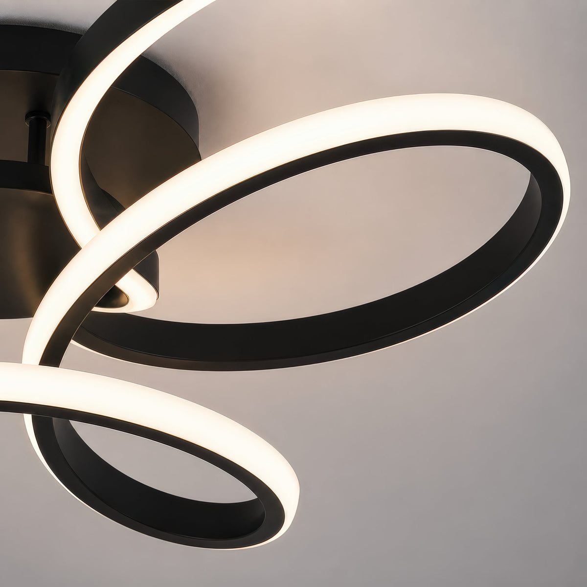 Lustra LED cu telecomanda HELIX 63W, lumina Rece/Calda/Neutra, Dimabila, Negru, imaginea 9