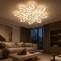 Lustra LED cu telecomanda LILY 147W, 12 Elemente, lumina Rece/Calda/Neutra, Dimabila, Alb