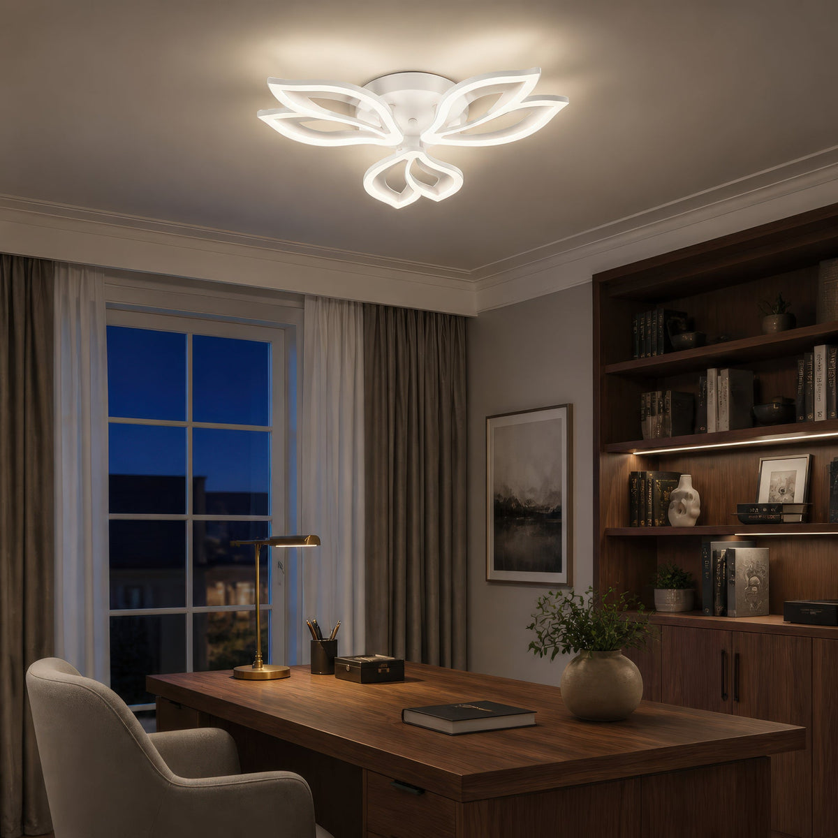 Lustra LED cu telecomanda LILY 40W, 3 Elemente, lumina Rece/Calda/Neutra, Dimabila, Alb, imaginea 13