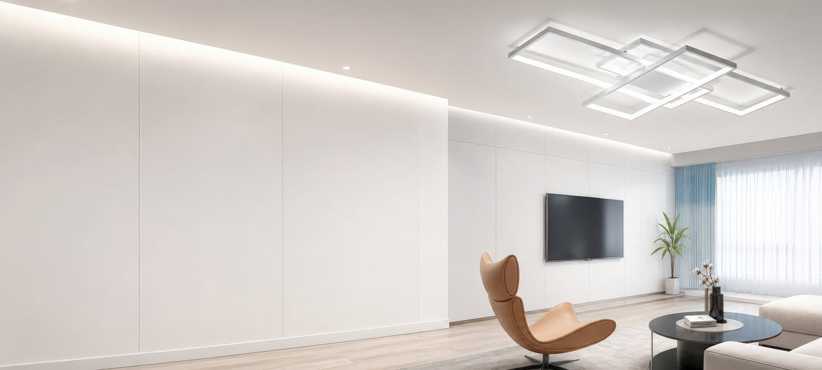 Lustra LED cu telecomanda LANDYN 78W, lumina Rece/Calda/Neutra, Dimabila, Alb, imaginea 13