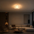 Lustra LED cu telecomanda MODERNO 53W, 2 Patrate, lumina Rece/Calda/Neutra, Dimabila, Alb