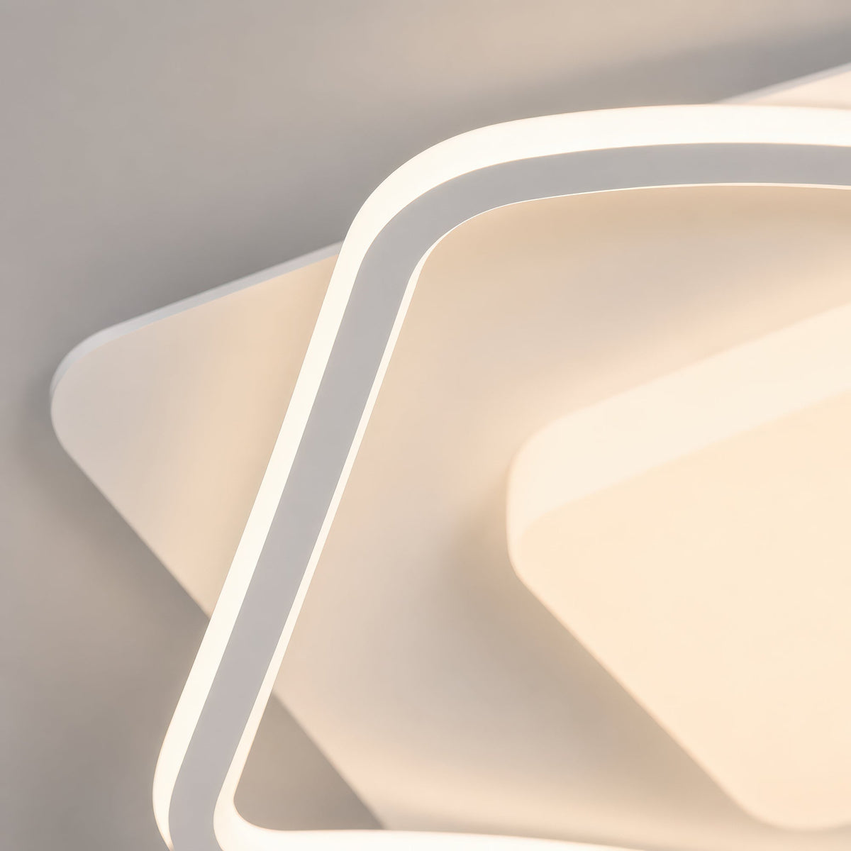 Lustra LED cu telecomanda MODERNO 53W, 2 Patrate, lumina Rece/Calda/Neutra, Dimabila, Alb, imaginea 10