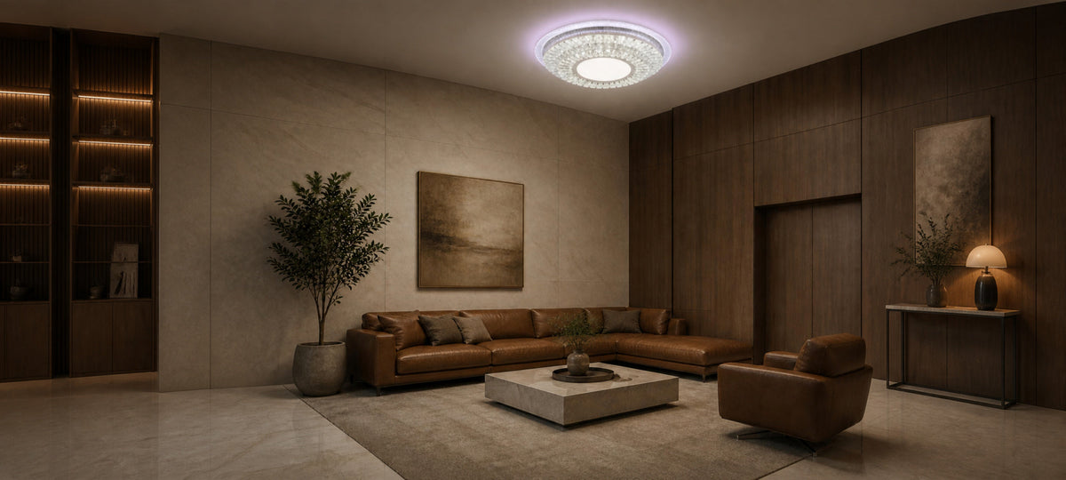 Lustra LED cu telecomanda MIRALUX RGB, 62W, lumina Albastra/Rece/Neutra/Calda, Dimabila, Alb, imaginea 13