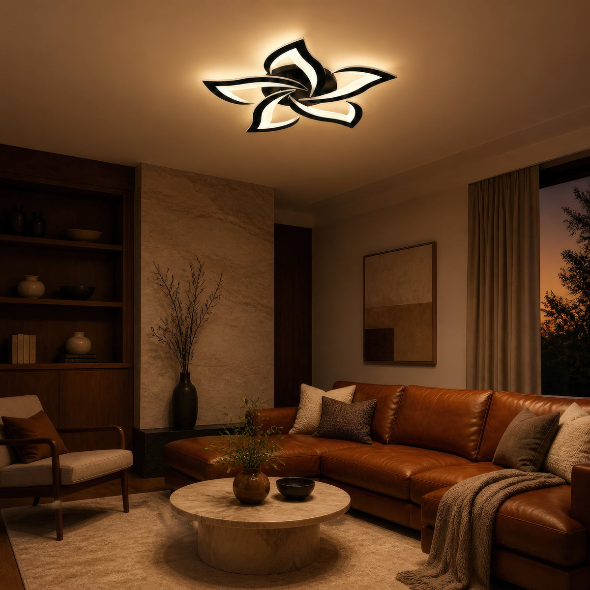 Lustra LED cu Telecomanda LT660/5BK, 5 Elemente, 55W, Lumina 3000/4000/6000K, Negru, imaginea 10