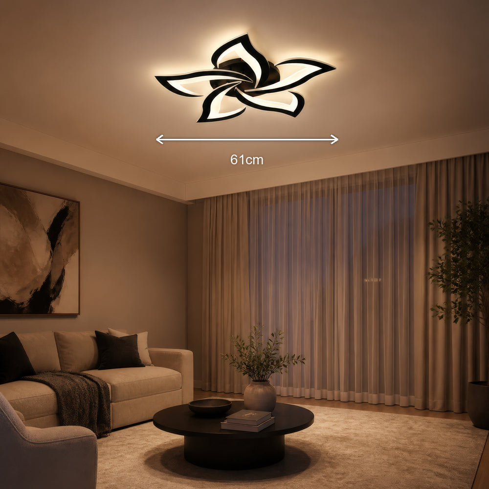 Lustra LED cu Telecomanda LT660/5BK, 5 Elemente, 55W, Lumina 3000/4000/6000K, Negru, imaginea 7