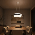 Lustra LED cu telecomanda SCHECTE, 3000K/4000K/6000K, 96W, Metal și Plastic, Alba+Neagra