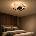 Lustra LED cu telecomanda VECTOR ARCADIA 56W, lumina Rece/Calda/Neutra, Dimabila, Negru