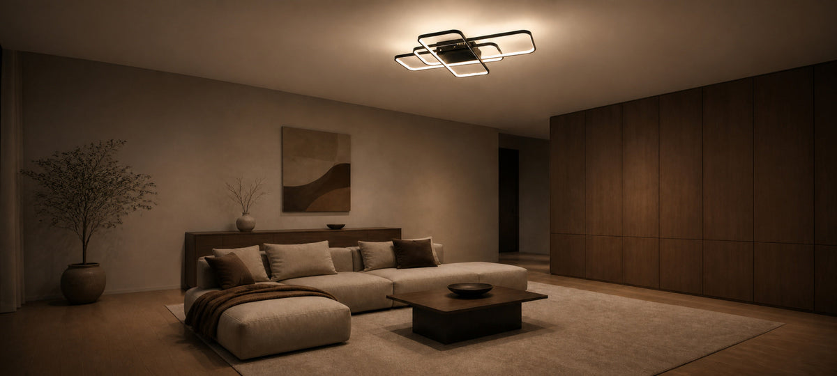 Lustra LED IANUSIS cu telecomanda  95W, 3 Elemente, lumina Rece/Calda/Neutra, Dimabila, Negru, imaginea 14