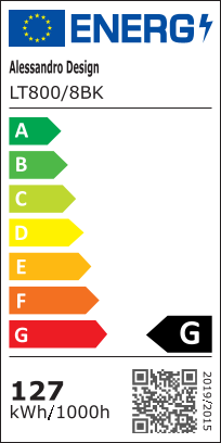 Lustra LED cu telecomanda BETTY 127W, 8 Cercuri, lumina Rece/Calda/Neutra, Dimabila, Negru, imaginea 9