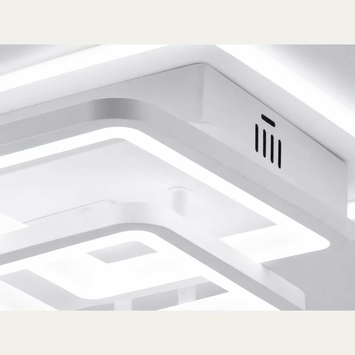 Lustra LED cu telecomanda ZOE, 60W, 3 Patrate, lumina Rece/Calda/Neutra, Dimabila, Alb, Metal si Acril, imaginea 2