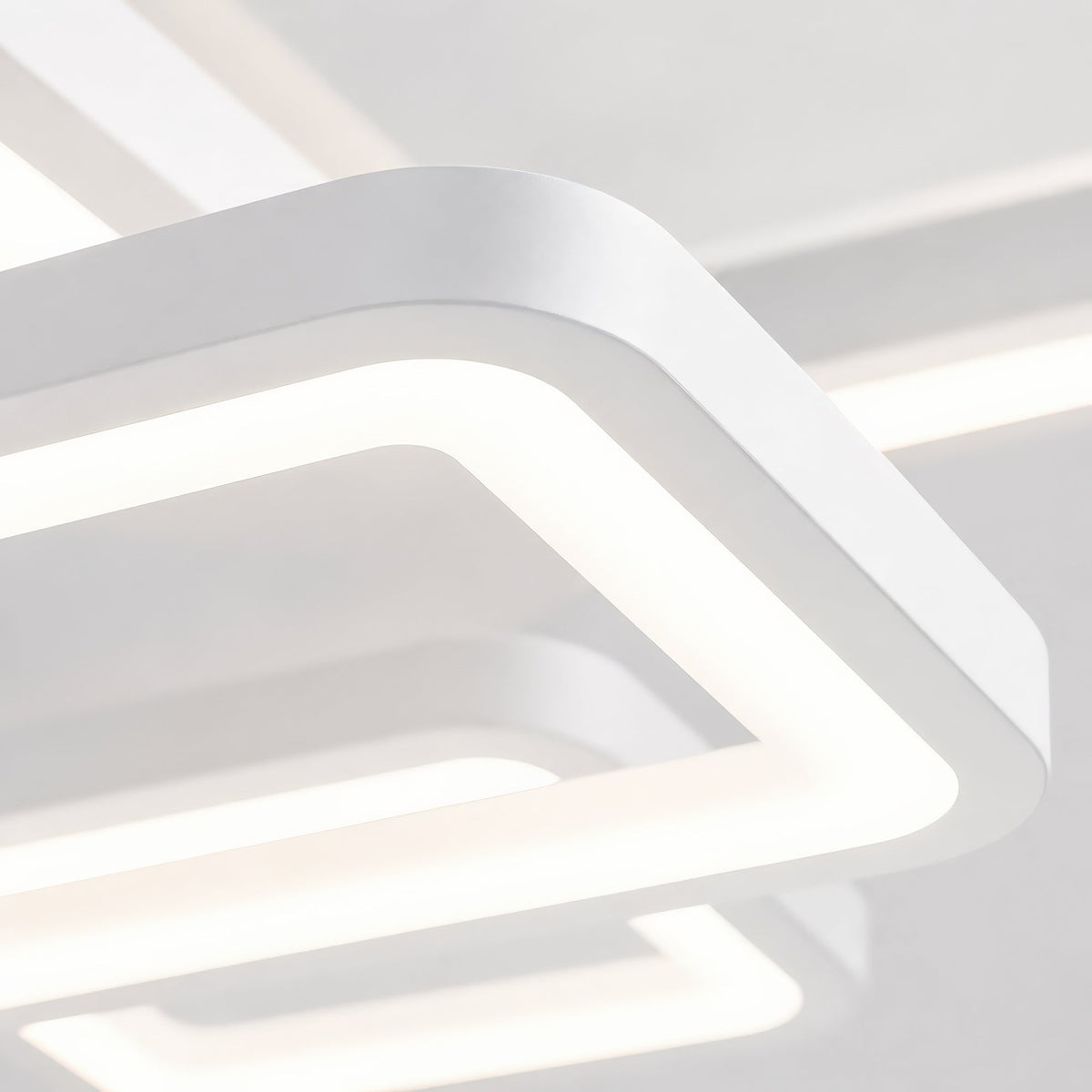 Lustra LED cu telecomanda ZOE, 60W, 3 Patrate, lumina Rece/Calda/Neutra, Dimabila, Alb, Metal si Acril, imaginea 9
