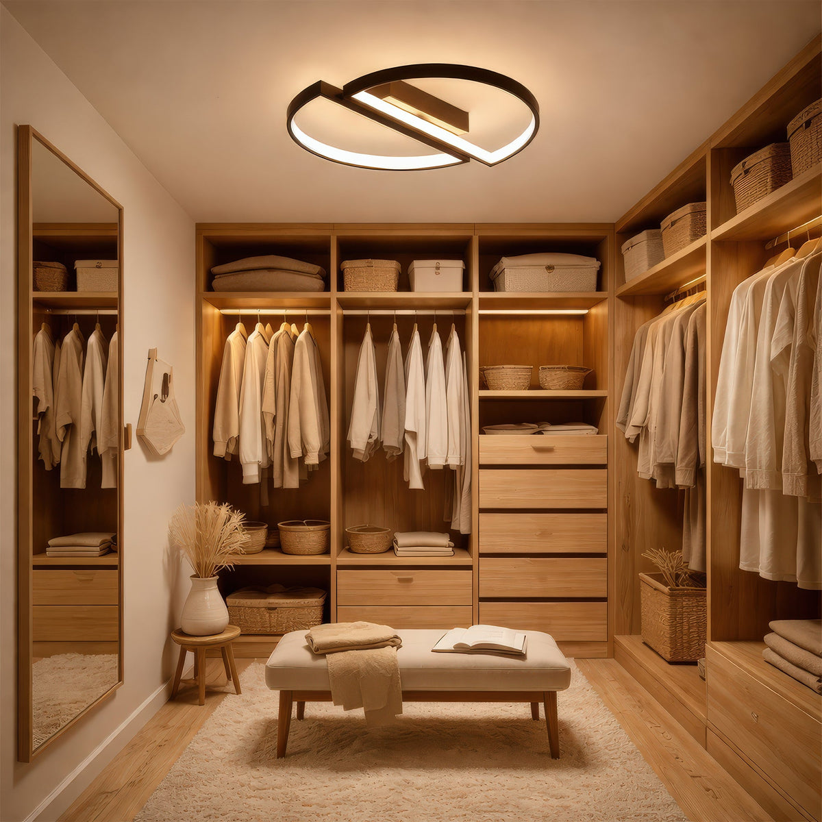 Lustra LED cu telecomanda VECTOR ARCUS 52W, 2 Elemente, lumina Rece/Calda/Neutra, Dimabila, Negru, imaginea 11