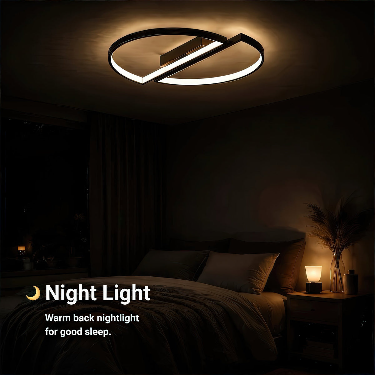 Lustra LED cu telecomanda VECTOR ARCUS 52W, 2 Elemente, lumina Rece/Calda/Neutra, Dimabila, Negru, imaginea 6