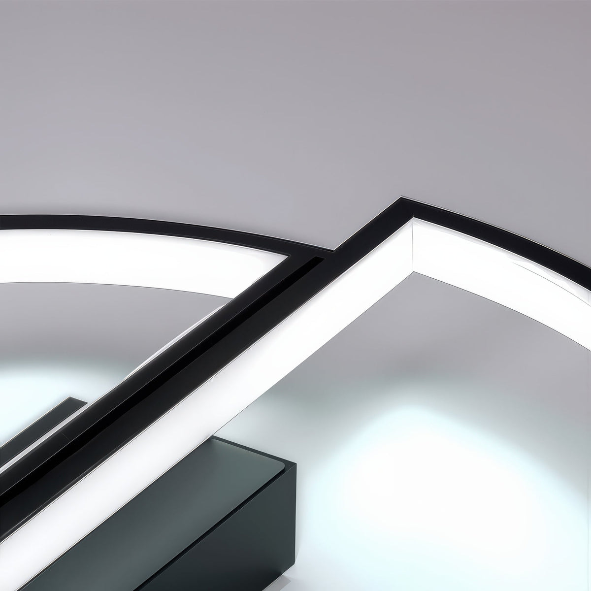 Lustra LED cu telecomanda VECTOR ARCUS 52W, 2 Elemente, lumina Rece/Calda/Neutra, Dimabila, Negru, imaginea 2