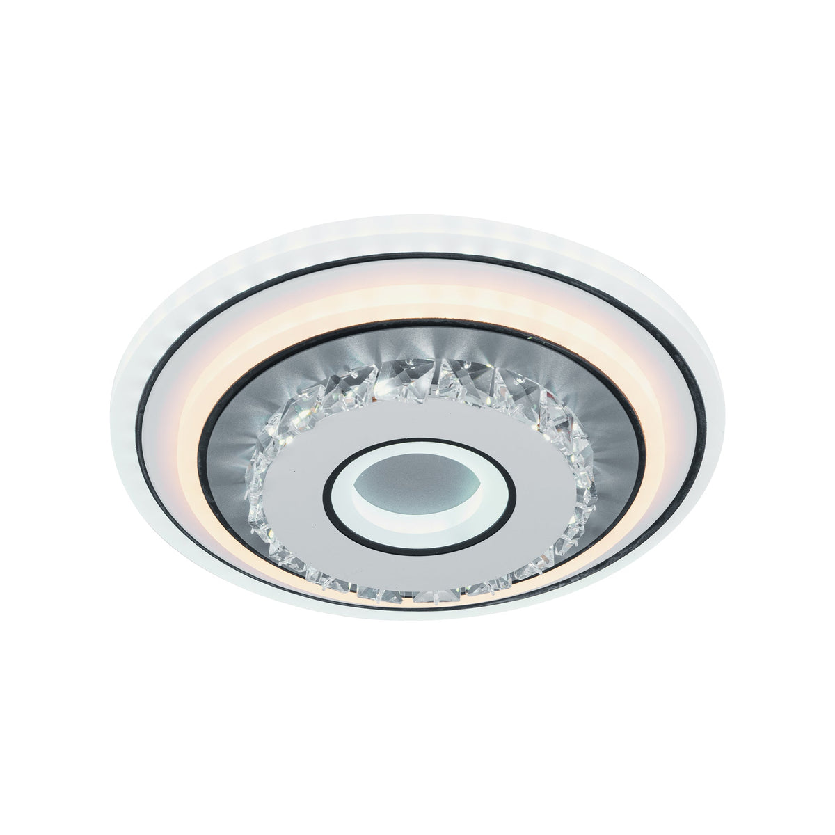 Lustra LED cu cristal MITA 28W, Diametru 20cm, Rotunda, lumina Rece/Calda/Neutra, Alb, imaginea 4