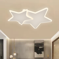 Lustra LED cu telecomanda 49W,  Stele, lumina Rece/Calda/Neutra, Dimabila, Alb
