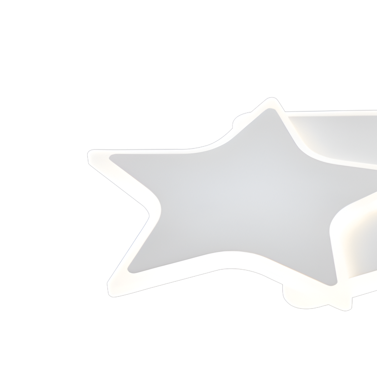 Lustra LED cu telecomanda 49W,  Stele, lumina Rece/Calda/Neutra, Dimabila, Alb, imaginea 2