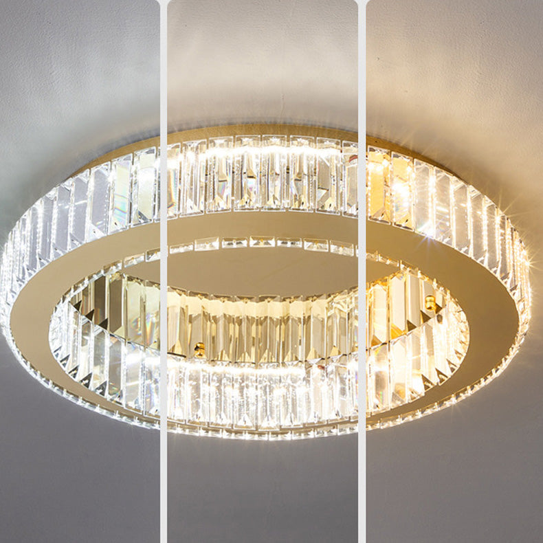 Lustra LED cu telecomanda si cristal VERTUS 18W, 29cm, Cerc, lumina Rece/Calda/Neutra, Dimabila, Crom, imaginea 3