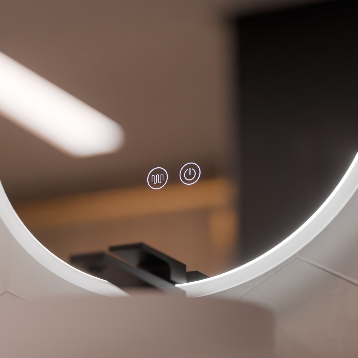 Oglinda LED Ovala 60x80cm Llexort, Touch, Sistem Dezaburire, Dimabila, imaginea 2