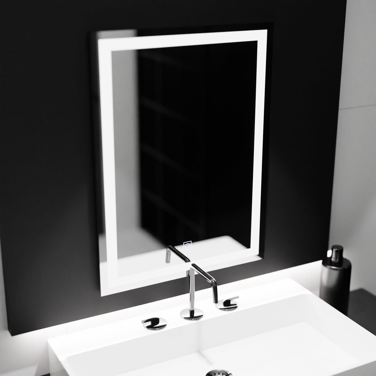 Oglinda LED Rectangulara, 60x80cm, FRAME Basic Touch, imaginea 1