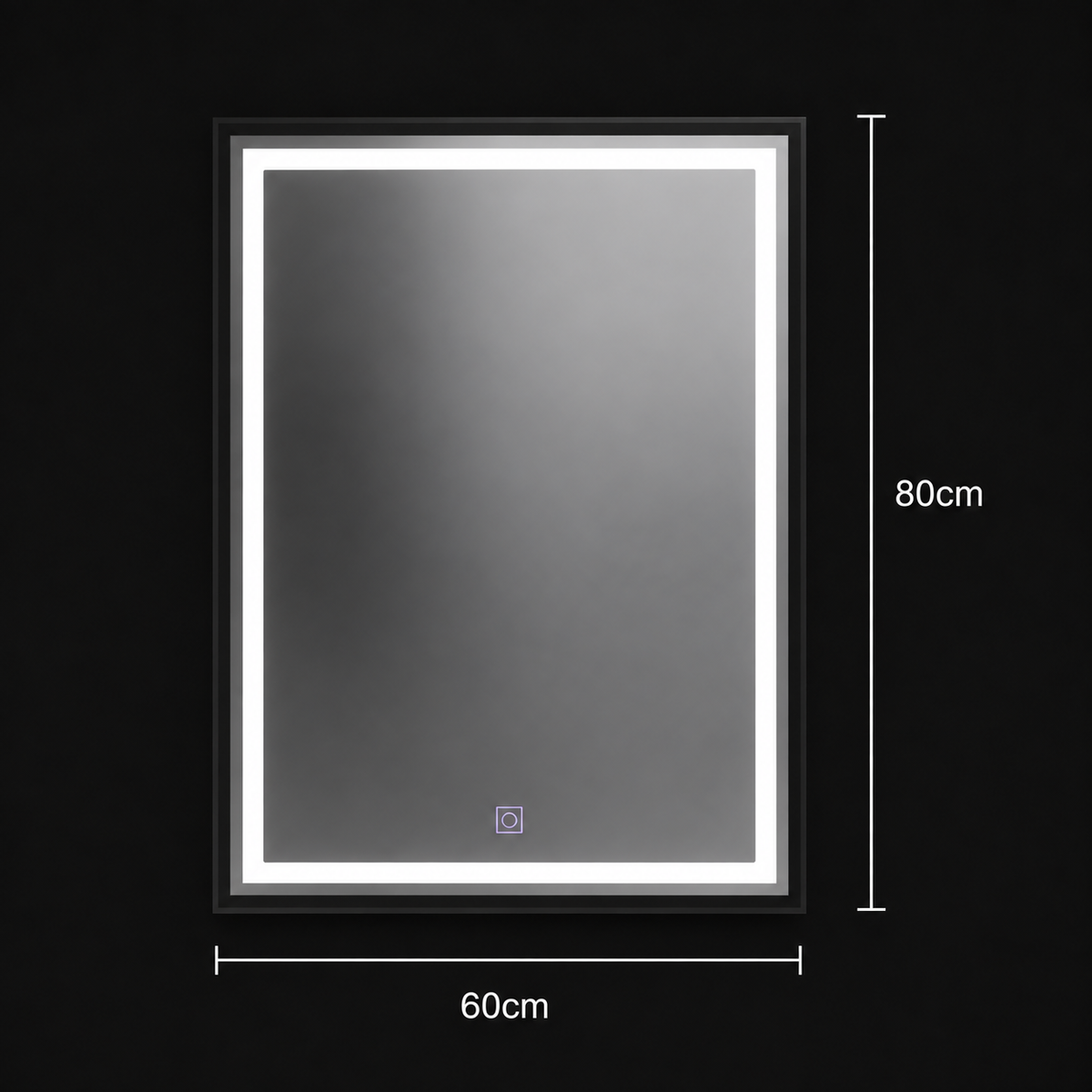 Oglinda LED Rectangulara, 60x80cm, Ombra  Basic Touch