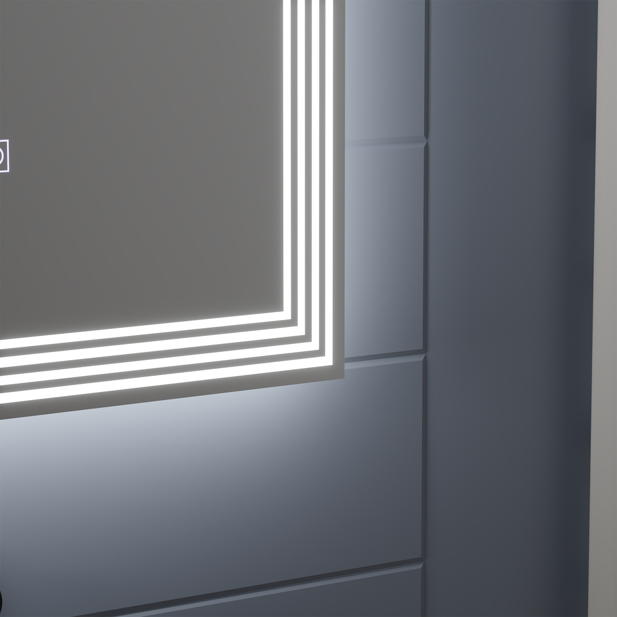 Oglinda LED Rectangulara, 60x80cm, ADIS Touch, Sistem Dezaburire, Dimabila, imaginea 4