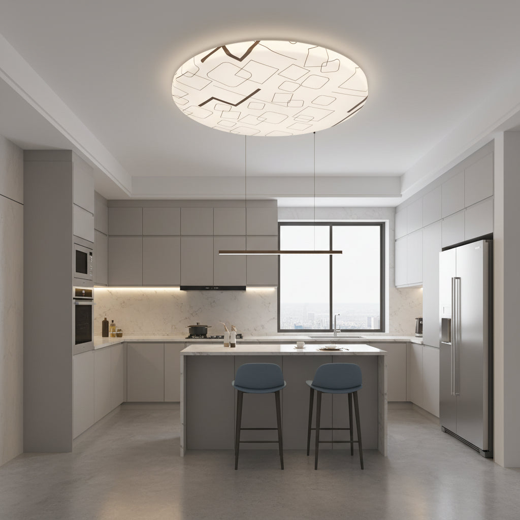Plafonieră LED 35 cm, 31W, 3000K / 4000K / 6000K, Alb, Metal si Acril PL159/35