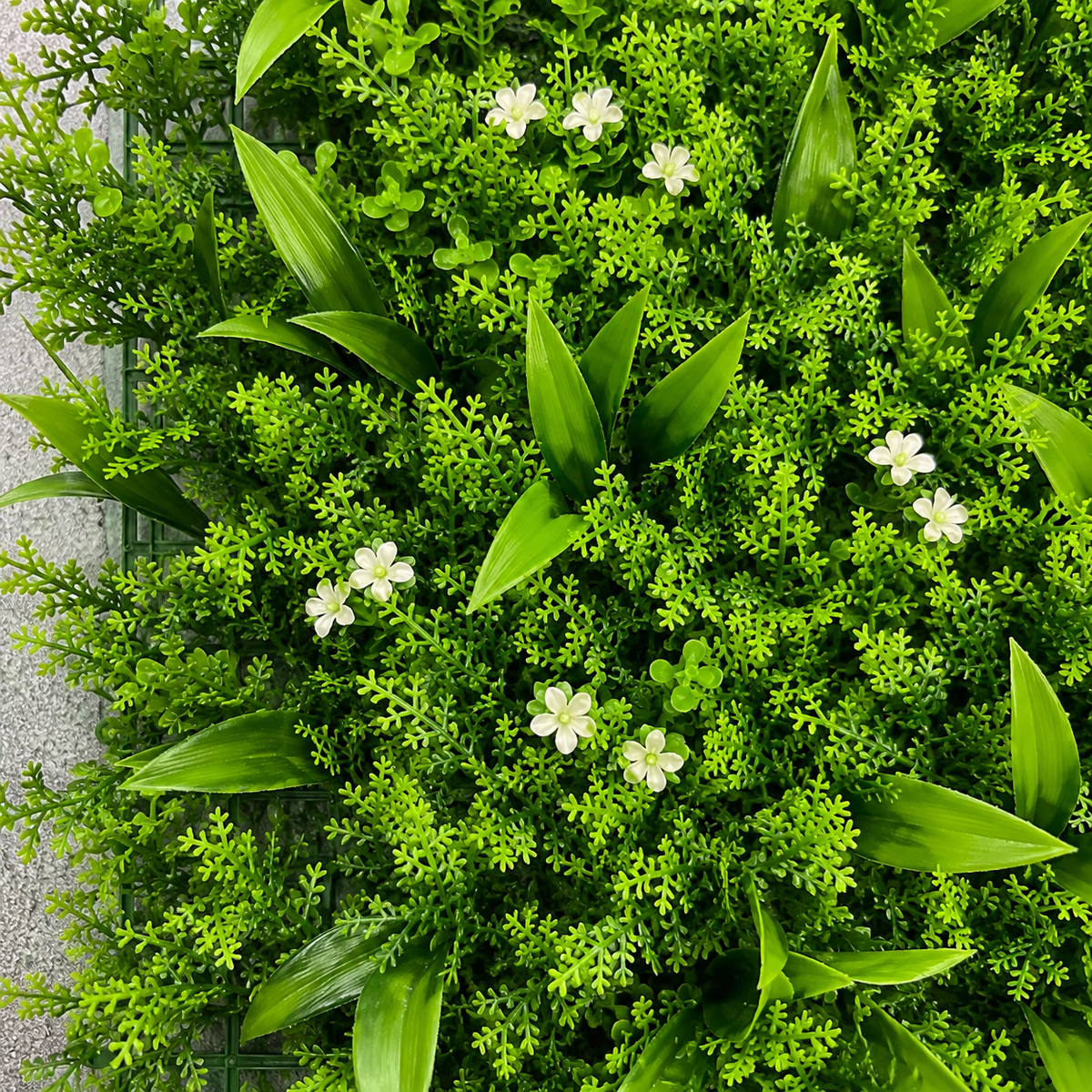 Panou de Gard Viu Artificial Frunze de Piersic Mix, 40 x 60 cm, Verde