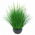 Planta Artificiala, Iarba Ornamentala in Ghiveci Tip Coada Vulpii, 61 cm, cu 19 Spice, Verde si Alb SKCL2/SSPZ1136