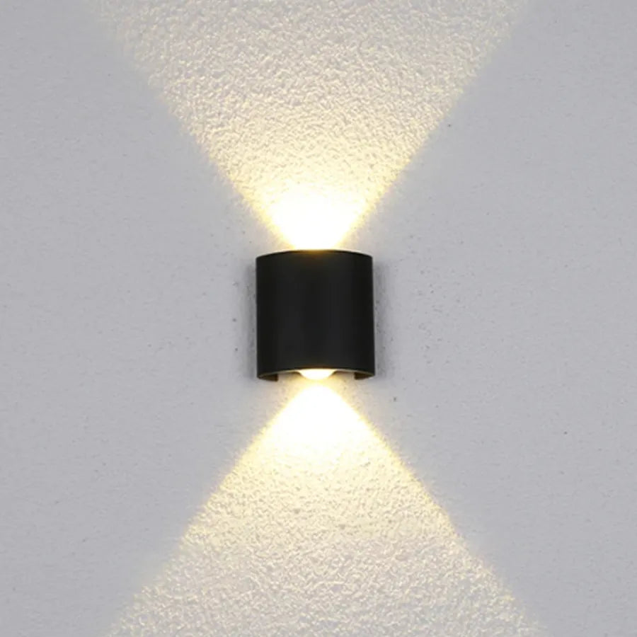 Aplica LED Fantas de Exterior si Interior, 2 Surse x 1W, IP65, Metalic, Negru, 3000K, imaginea 4