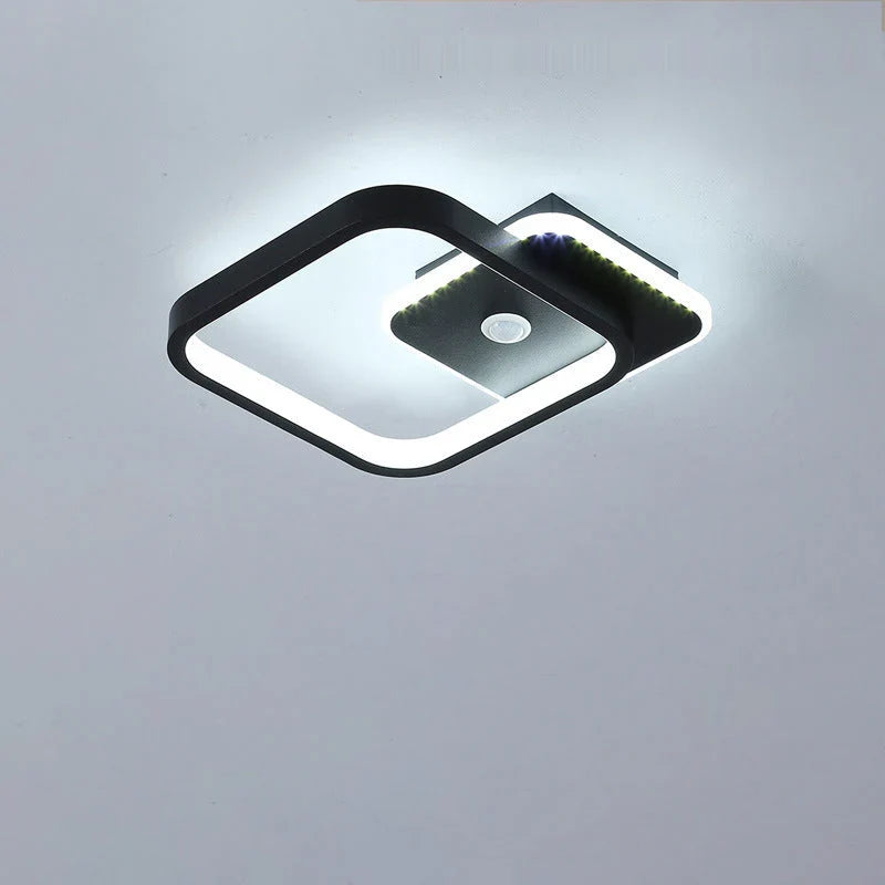 Lustra LED cu Senzor Miscare PS510BK, 15W, lumina Rece/Calda/Neutra 3000K/4000K/6000K, Metal si Acril, imaginea 2