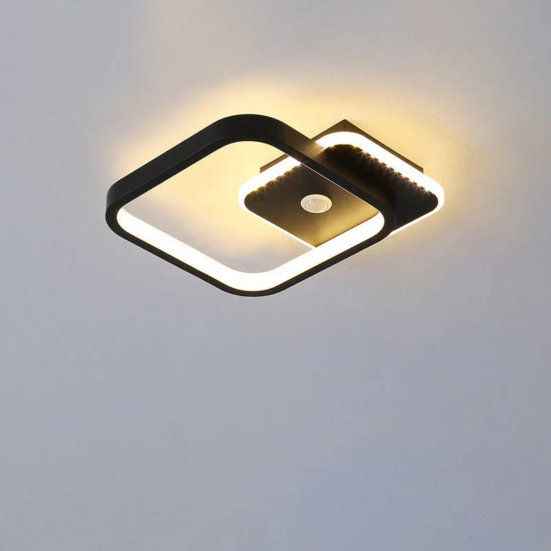 Lustra LED cu Senzor Miscare PS510BK, 15W, lumina Rece/Calda/Neutra 3000K/4000K/6000K, Metal si Acril, imaginea 5