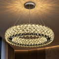 Candelabru Cristal KALTO Regalis, 112W, Inaltime Reglabila, Metal si Cristal, Crom Lucios