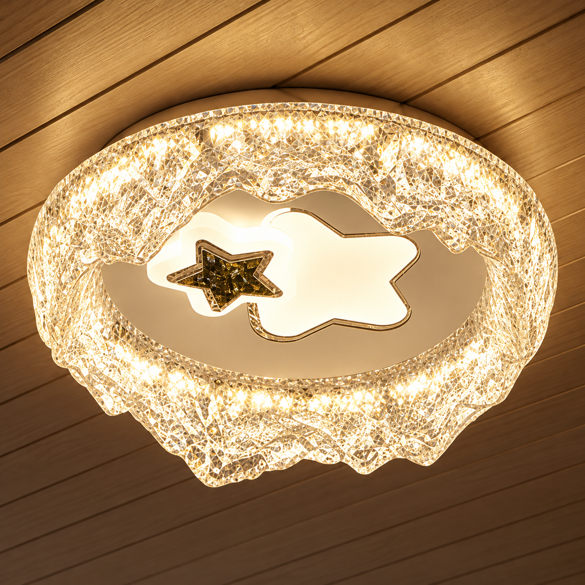 Lustra LED Petito, 21W, Diametru 18cm, Lumina Calda/Neutra/Rece, Alb, Metal si Acril