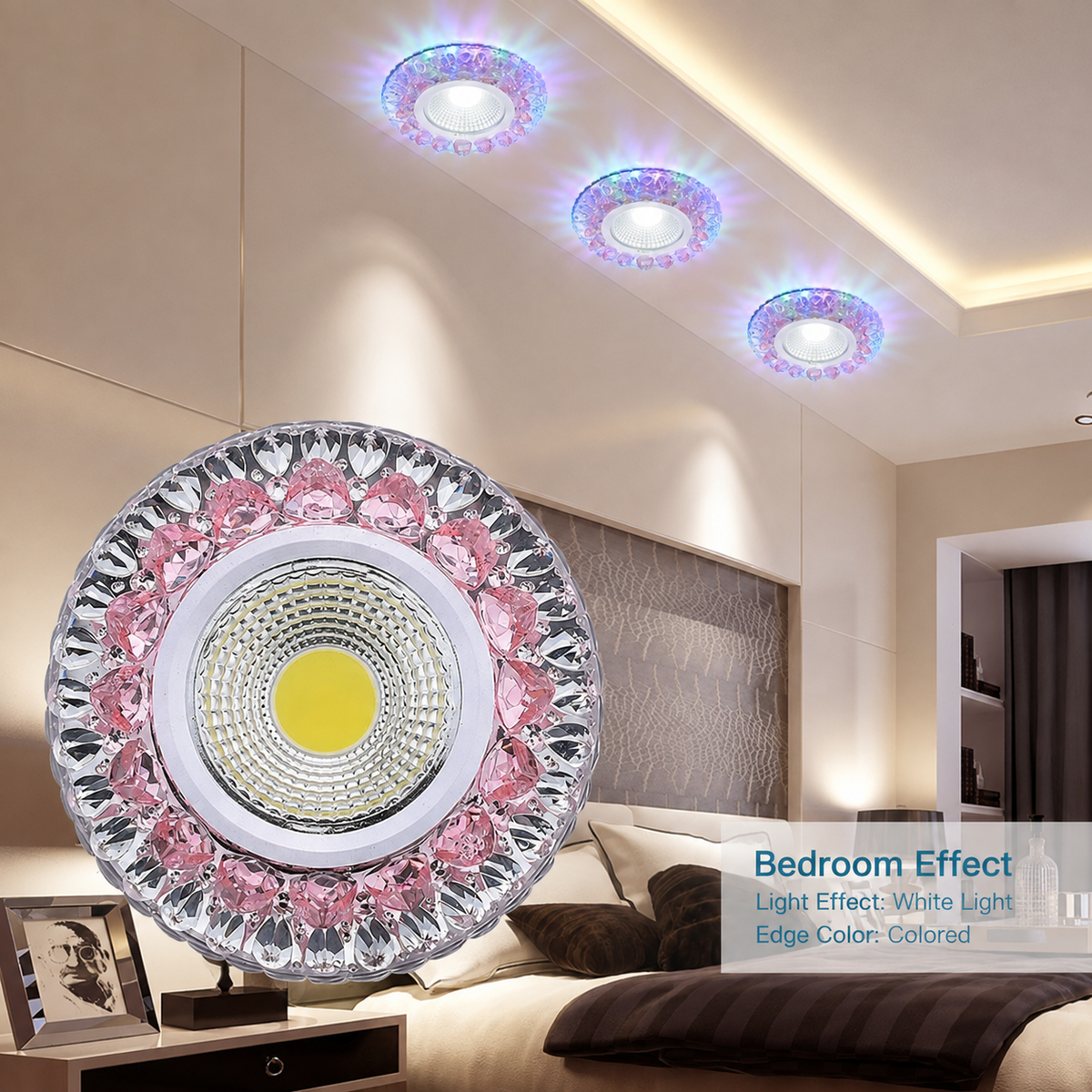 Spot LED, 4W, Lumina RGB + Rece