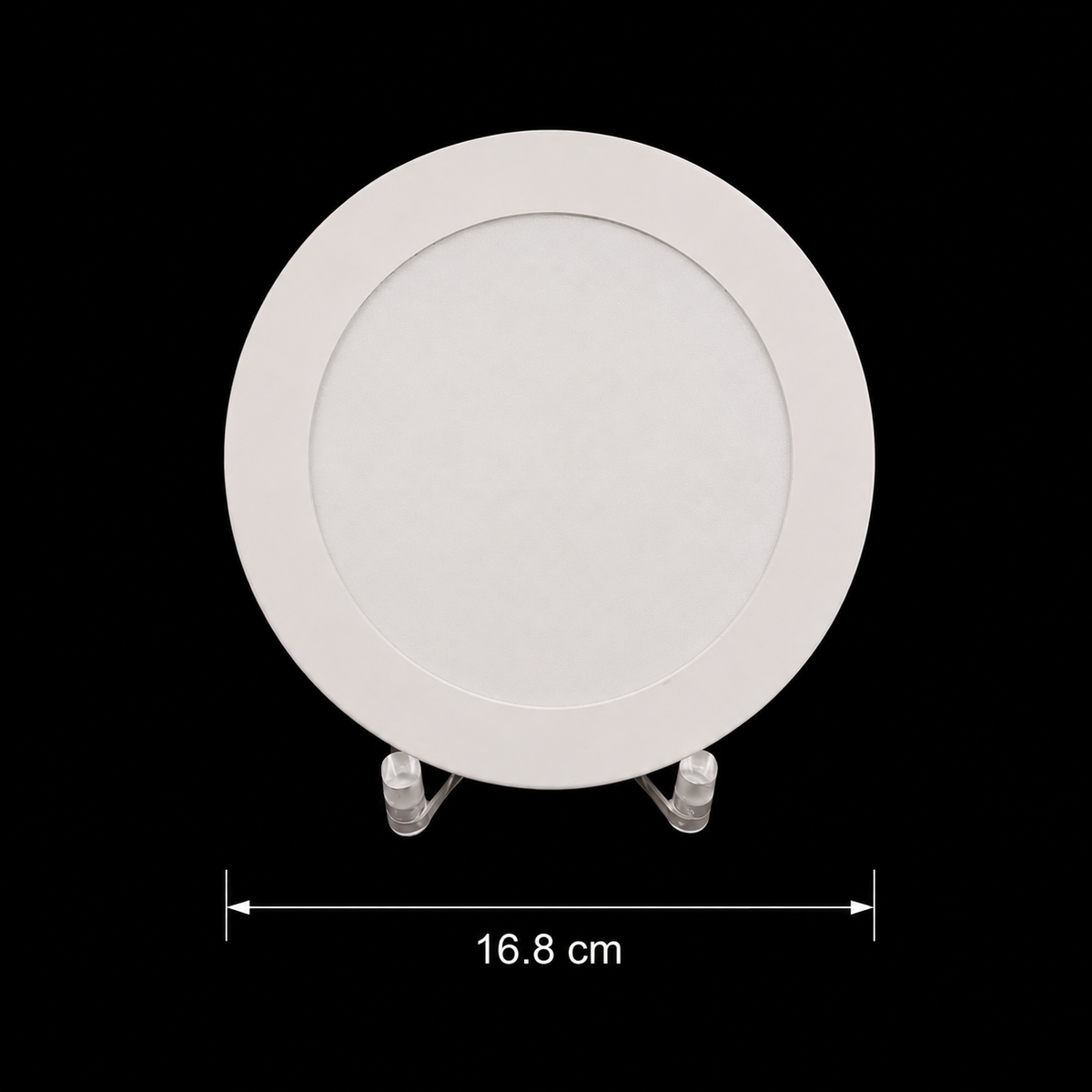 Spot LED AKTOBE, Ø16.8cm, 12W, Rotund, Lumina Rece, Alb, Metal si Acrilic