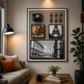 Tablou Sticla Amintiri pe Film, 60 x 80 cm, Aliaj de Aluminiu si MDF JW016