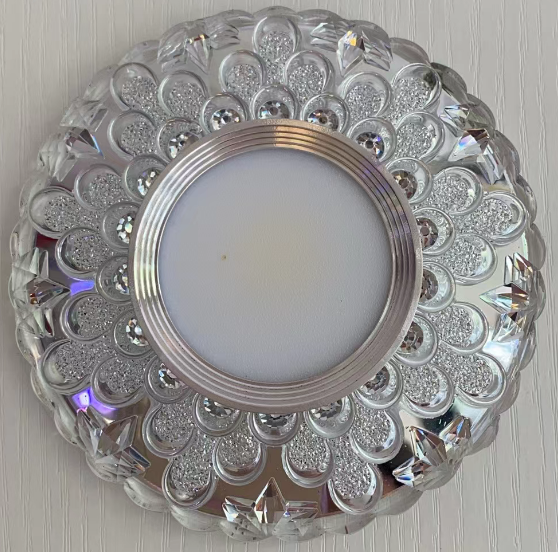 Spot LED ORBITA, 5W, Rotund, Lumina Rece + RGB, Alb, Rasina si Sticla SL303WH