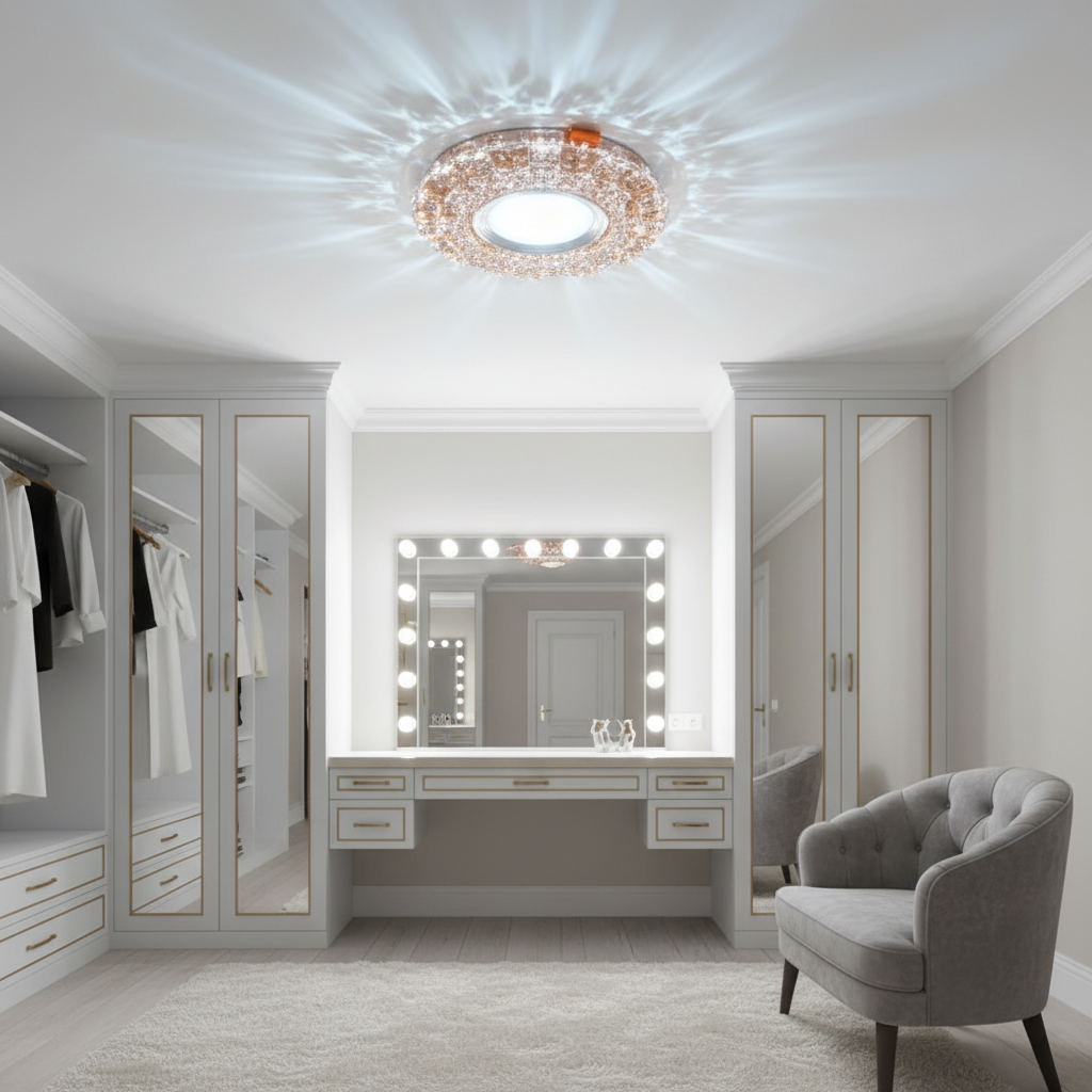 Spot LED ORBITA, 5W, Rotund, Lumina Rece / Calda, Bronz Antichizat, Rasina si Sticla SL687AB