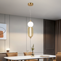 Lustra LED Suspendata LM550/2GD, 11W, Lumina 3000/4000/6000K, Auriu, Inaltime Reglabila