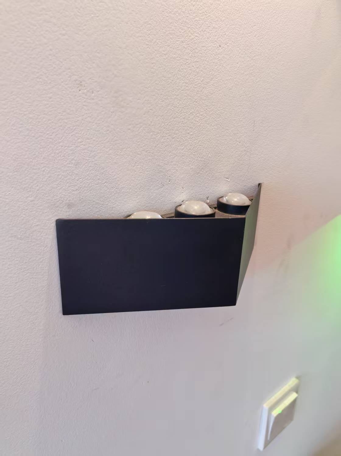 Aplica LED AX230, Exterior, 6 Surse, 6W, Negru, 3000K