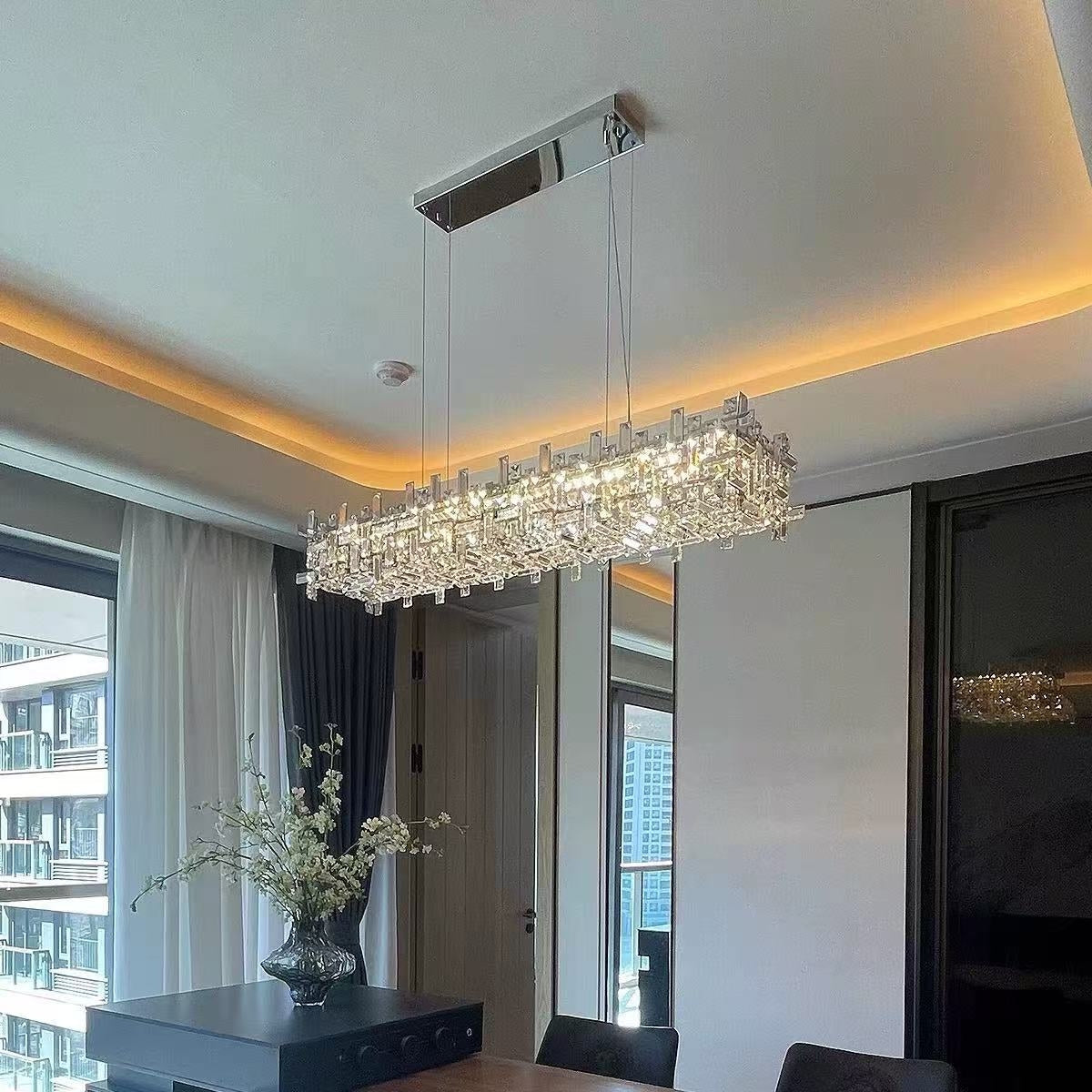 Candelabru Cristal NEXORA Regalis, 10xE14, 78X28cm, Inaltime Reglabila, Design Elegant
