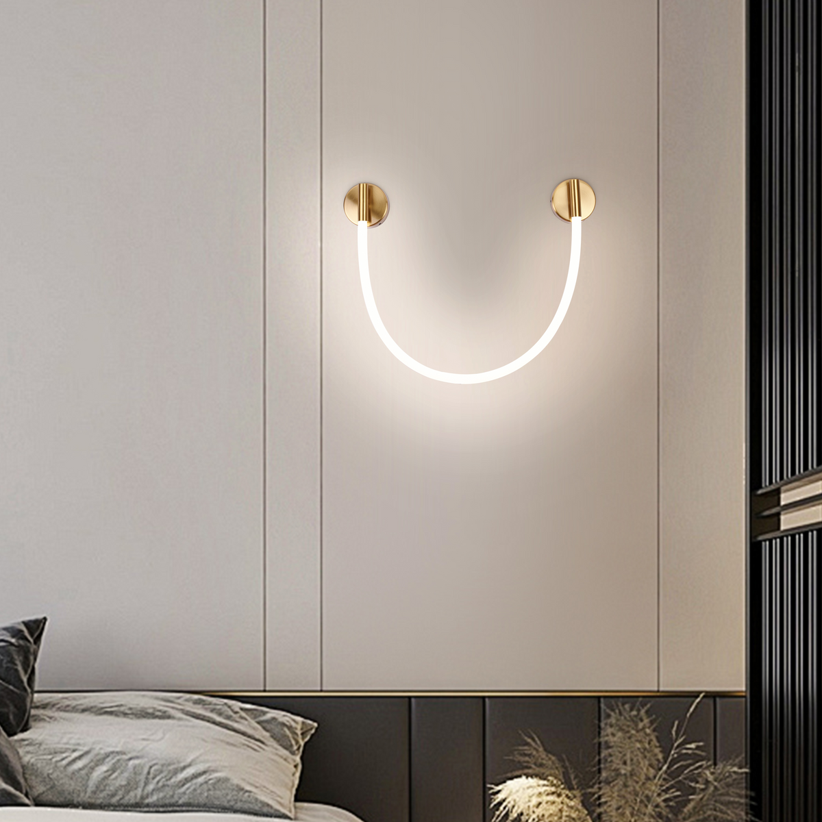 Aplica LED de Perete, 110cm, 3000K/4000K/6000K, Auriu