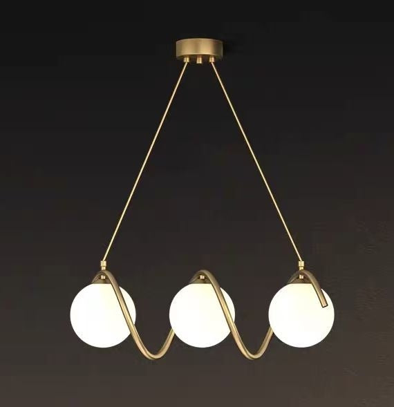 Lustra LOFT Haven, 3x G9, Alb Auriu, Metal, Inaltime Reglabila, Modern, imaginea 3
